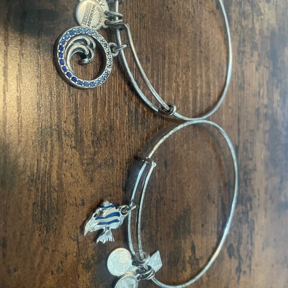 Silver Alex and Ani ocean bracelets - Picture 4 of 4